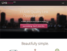 Tablet Screenshot of linkwax.com